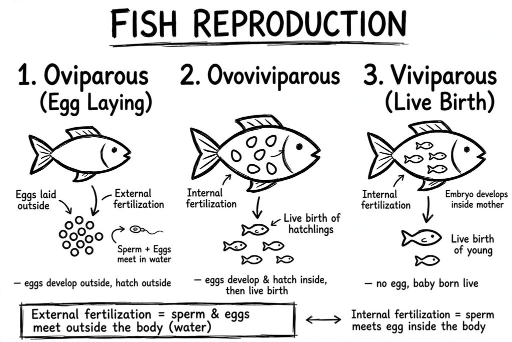 Reproduction in Fish: Process, Types, Fertilization